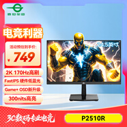 泰坦軍團24.5英寸 2K 170Hz FastIPS快速液晶屏1msGTG HDR技術(shù)硬件低藍光 Game+游戲專(zhuān)業(yè)電競顯示器 P2510R