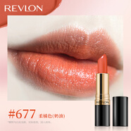 露華濃麗采保濕滋潤唇膏女士啞光黑管口紅4.2g不掉色美妝化妝品女彩妝 677#柔橘色（奶油質(zhì)地）