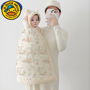 G.duck嬰兒披風(fēng)斗篷男女童秋冬外出防風(fēng)外套兒童披肩擋風(fēng)被加厚保暖外套 森林派對【一件頂兩件 斗篷/外套 帶袖口 可伸手】 均碼 95cm 【0-6歲】