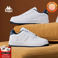 卡帕卡帕背靠背官方男鞋厚底運動(dòng)板鞋男軟底輕便潮流百搭小白鞋子男 經(jīng)典白/海昌藍 【加絨款】 35