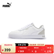彪馬（PUMA）復古熊貓透氣小白鞋男女百搭板鞋運動(dòng)鞋CAVEN 399398 白-白-淺灰色-10 40 【尺碼偏小】