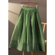品牌折扣專(zhuān)柜退出出口原裝單件女裝清關(guān)重絲歐根紗高腰a字裙 綠色 S S