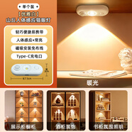 芃彩人工智能感應燈頭開(kāi)關(guān)控制燈led氛圍燈創(chuàng  )意家用聲控感應usb小夜燈 白色外殼人體感應燈【暖光】