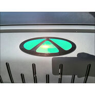 麗田奇瑞汽車(chē)風(fēng)云T9108前臉車(chē)標改色黑化裝飾貼紙膜專(zhuān)用品配件大全 平面標亮黑