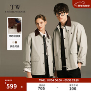 Teenie Weenie小熊男裝簡(jiǎn)約外套2025秋冬季新款休閑復古時(shí)尚潮流夾克 乳白色 L