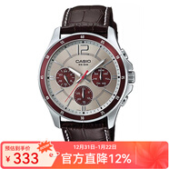 卡西歐（CASIO）手表男 經(jīng)典三眼指針石英表 非機械商務(wù)休閑男表 MTP-1374L-7A1