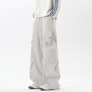 TUCANO男士加絨褲子秋冬季新款直筒寬松男士休閑褲戶(hù)外運動(dòng)青少年長(cháng)褲子 淺灰 5XL (建議210-230斤)