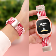 小米（MI）適配小米米兔兒童手表表帶4C/5C/6C/S1/2S/4X/C7A尼龍編織磁吸腕帶紅米/小尋兒童電話(huà)手表帶yes3c/ 【金屬磁扣丨編織表帶】草莓紅 適用于:小尋Y1/Y2/Y2S/Y2 Pro【贈生