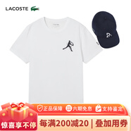 鱷魚(yú)（LACOSTE）法國鱷魚(yú)男裝25春夏新款德約科維奇T恤帽子套裝|TH1044 522_白色_藏青色 S 3_