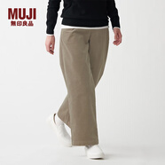 MUJI MUJI 女式 彈力 燈芯絨 寬版褲 BEE03C1A 淺米色 M