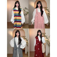 301400秋冬日系針織背心裙連衣裙00 301 均碼 均碼