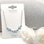 XUPING旭平首飾仿水晶時(shí)尚經(jīng)典氣質(zhì)優(yōu)雅百搭方糖項鏈送新年禮物X001156140 紫光色【角度不同顯示顏色不同】 約40+5cm