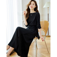 奢汐（Srcr）16姆米03雙縐印花真絲連衣裙女長(cháng)款高級感氣質(zhì)輕奢裙子