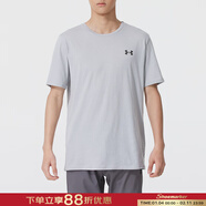 Under Armour安德瑪t恤男 新款快干Tech 2.0健身運動(dòng)服訓練透氣運動(dòng)針織短袖 灰色【親膚·透氣】 60%棉混紡面料 XL 180/100A