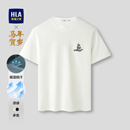 海瀾之家（HLA）短袖T恤男26新馬年系列吸濕排汗涼感短袖男夏季HNTBJ2F130A 米白花紋D0 S 165/84A 推薦113~124斤