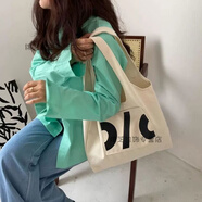 途尊（kingtrip）帆布包女學(xué)生韓版百搭ins森系氣質(zhì)單肩書(shū)包高顏值大容量手提袋潮 兩C