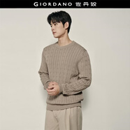 佐丹奴【韓國明星同款】絞花毛衣男新款學(xué)院風(fēng)圓領(lǐng)針織衫01055731