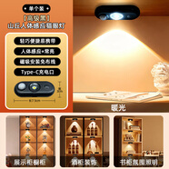 芃彩人工智能感應燈頭開(kāi)關(guān)控制燈led氛圍燈創(chuàng  )意家用聲控感應usb小夜燈 黑色外殼人體感應燈【暖光】