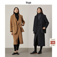 旅途原品ltyp 900G100%羊毛雙面呢兩件套毛呢西裝/背心連衣裙套裝 經(jīng)典駝（西裝+V領(lǐng)背心裙） XS -S