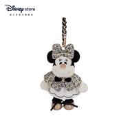 迪士尼（Disney）白金派對系列史迪奇小熊維尼米奇毛絨掛件卡包鑰匙扣掛飾新年禮物 米妮毛絨掛件