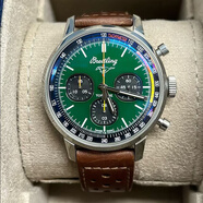 百年靈（BREITLING）【二手99新】百年靈男表航空計時(shí)系列自動(dòng)機械B01機芯熊貓盤(pán)計時(shí)夜光飛行員二手奢侈品正品瑞士名表 全套A253101A1L1X1福特野馬41MM