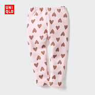 優(yōu)衣庫嬰幼兒寶寶搖粒絨緊身褲打底褲可外穿褲子25秋冬新款478433 10 水粉色 90