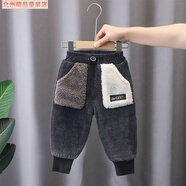 兒童棉褲冬季加厚男童褲子秋冬款童裝寶寶保暖冬裝外穿小童夾棉潮 深灰色【專(zhuān)柜品質(zhì)】 100  建議身高95cm左右【可開(kāi)襠】