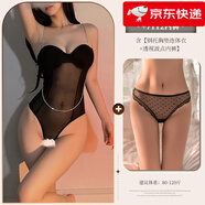 霏慕2024新款性感羞恥連體衣誘惑床上約會(huì )戰袍挑逗男人睡衣女免脫漏毛性感蕾絲夫妻刺激開(kāi)檔免脫純欲撩人 鋼托胸墊連體衣+透視波點(diǎn)內褲