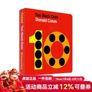 英文原版 Ten Black Dots 紙板書(shū) 十個(gè)小黑點(diǎn) 吳敏蘭繪本123 數字詞匯想象力培養 名家Donald Crews