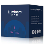 樂(lè )美雅餐具無(wú)鉛耐熱純白簡(jiǎn)約餐盤(pán)飯盤(pán)無(wú)鉛鋼化玻璃微波爐用迪瓦麗時(shí)光款 V9057晶鉆白玉餐具30件套