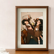 金隆興A3胡桃色木質(zhì)相框掛墻照片相框相片框架結婚寶寶畫(huà)框 贈卡紙