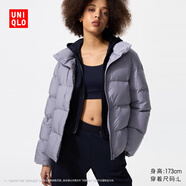 優(yōu)衣庫女裝羽絨茄克/柔軟面料外套夾克479212 71 淺藍紫色 XL