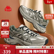卡帕（Kappa）復古運動(dòng)老爹鞋男冬季新款厚底增高休閑情侶跑步鞋子男 榆樹(shù)綠 42