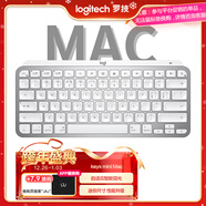羅技（Logitech）大師系列 MX Keys Mini Mac版 簡(jiǎn)約無(wú)線(xiàn)背光鍵盤(pán) 淺灰色 藍牙 辦公 智能鍵盤(pán)  平板電腦鍵盤(pán)