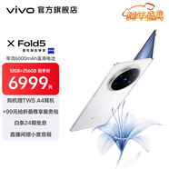 vivo X Fold5 217g超輕薄 等效6000mAh藍海電池 超可靠三防折疊屏 蔡司超級長(cháng)焦 AI 新品折疊屏手機 明白 12GB+256GB 官方標配