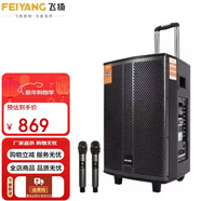 飛揚0838/1238戶(hù)外便攜藍牙移動(dòng)拉桿音響 廣場(chǎng)舞無(wú)線(xiàn)話(huà)筒K歌 QX-1238（12寸+雙話(huà)筒）