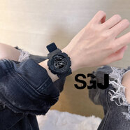 卡西歐（CASIO）學(xué)生防水運動(dòng)電子表黑金手表情侶表 BA-110-1A GA-110GB-1A BA-110BC-1A 女款