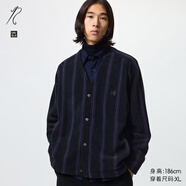 優(yōu)衣庫合作款/男裝女裝搖粒絨寬松印花開(kāi)衫/長(cháng)袖484125 09 黑色 L