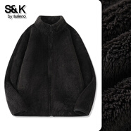 班尼路S&K系列舒棉絨外套女2025年冬季女裝新款潮流小個(gè)子休閑加厚衣服 黑#純色-加厚款 【加絨保暖】 S 【時(shí)尚百搭】