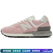 NEW BALANCE574 格雷系 情侶 豬皮耐磨 低幫跑步鞋 男女同款 櫻花粉 粉色 37 D寬