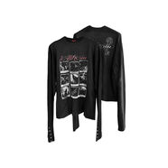 25AW人像九宮格標語(yǔ)印花高支數暗黑朋克毛衣針織衫長(cháng)袖男女 黑色人像印花針織毛衣長(cháng)袖 S S40kg-60kg