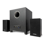 現代木質(zhì)21多媒體超重低音炮手機插卡藍牙音響USB有源筆記本電腦音箱 黑色