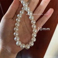 寵物純珍珠項鏈公主風(fēng)脖飾頸鏈英短泰迪狗狗項圈結婚禮貓咪配飾品 10mm珍珠白 L-大型