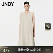 JNBY/江南布衣春夏連衣裙棉府綢浪漫氣質(zhì)褶皺A型無(wú)袖小黑裙5O6G13240 261/灰卡其 M