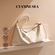 海青藍 CYANINE SEA包包女款2025年輕奢品牌新款女士單肩斜挎包生日禮物送女友老婆 奶油白色