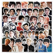 130張吳世勛貼紙高顏值EXO帥氣男孩周邊手賬手機殼diy裝飾貼畫(huà) 65張吳世勛貼紙