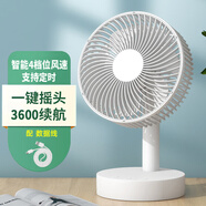 卡西道夫電風(fēng)扇家用usb電扇臺式小型迷你宿舍床頭臺扇桌面小風(fēng)扇床上用便攜辦公室可充電大風(fēng)力搖頭風(fēng)扇 【搖頭】大面罩3600毫安+定時(shí) 【配Type-C接口數據線(xiàn)】