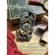 DUTRIEUX哈利波特四大學(xué)院奶油膠蘋(píng)果16手機殼適用于iphone17promax復古風(fēng) 斯萊特林（蛇院） 索尼其他型號