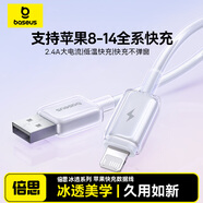倍思蘋(píng)果充電線(xiàn)快充線(xiàn) 適用iPhone14/13/12/11Pro Max/xs/iPadPro/Air2/mini平板車(chē)載 冰透白 2米