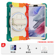 三星（SAMSUNG）適配原調三星tabS8平板保護套s10保護殼A8兒童S8+plus電腦Ultra帶筆槽12.4硅膠S9fe+防摔11寸無(wú)磁3 手帶款炫彩紅 鋼化膜+筆+diy貼紙 三星Galaxy Tab S9+(12.4英寸)